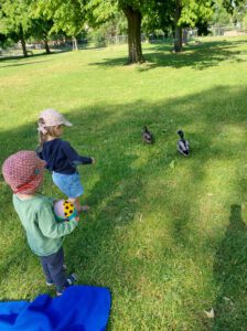 Ausflug in den nahe gelegenen Herrengarten.