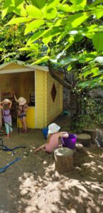 Der Außenbereich wird nicht nur im Sommer genutzt.